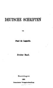 Cover of: Deutsche Schriften