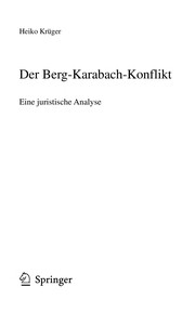 Der Berg-Karabach-Konflikt by Heiko Krüger