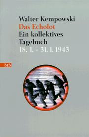 Cover of: Das Echolot. Ein kollektives Tagebuch. 1.1. - 28.2.1943.