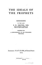 Cover of: The ideals of the prophets