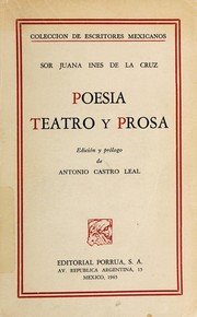 Cover of: Poesía, teatro y prosa
