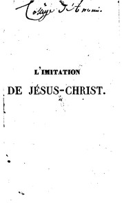 Cover of: L'imitation de J�esus-Christ