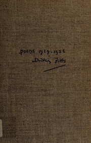 Cover of: Poems, 1929-1936 by Dudley Fitts