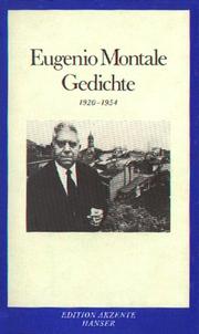 Cover of: Gedichte 1920 - 1954. Zweisprachige Ausgabe Italienisch - Deutsch.