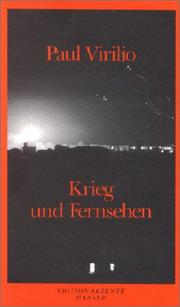 Cover of: Krieg und Fernsehen.