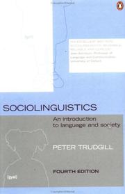 Cover of: Sociolinguistics by Peter Trudgill