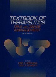 Cover of: Textbook of Therapeutics by 
