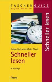 Cover of: Schneller lesen. Zeit sparen, das Wesentliche erfassen, mehr behalten.