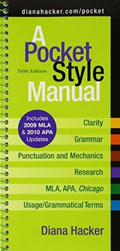 Cover of: Pocket Style Manual 5e with 2009 MLA and 2010 APA Updates & MLA Quick Reference Card & APA Quick Reference Card by Diana Hacker, Barbara Fister