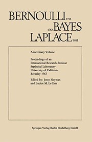 Cover of: Bernoulli 1713, Bayes 1763, Laplace 1813 by Jerzy Neyman