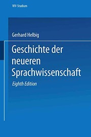 Cover of: Geschichte der neueren Sprachwissenschaft by Gerhard Helbig
