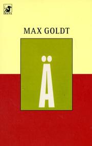 Cover of: Ä. Kolumnen. by Max Goldt