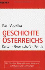 Cover of: Geschichte Österreichs. Kultur - Gesellschaft - Politik. by Karl Vocelka