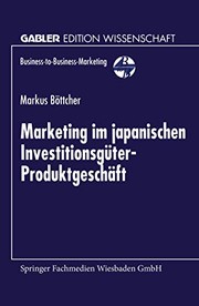 Cover of: Marketing im japanischen Investitionsgüter-Produktgeschäft