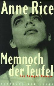 Cover of: Memnoch der Teufel. Ein Vampir- Roman. by Anne Rice