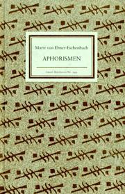 Aphorismen by Marie von Ebner-Eschenbach