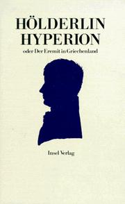 Cover of: Hyperion oder Der Eremit in Griechenland.