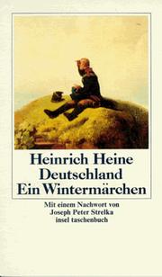 Cover of: Deutschland Ein Wintermarchen by Heinrich Heine