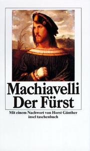 Cover of: Der Fürst. by Niccolò Machiavelli