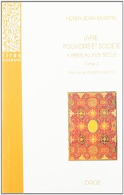 Cover of: Livre, pouvoirs et société à Paris au XVIIe siècle (1598-1701)