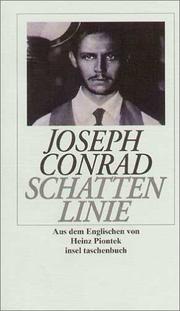 Cover of: Schattenlinie. by Joseph Conrad, Heinz Piontek