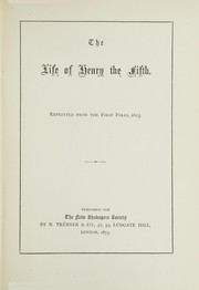Cover of: The life of Henry the Fifth by William Shakespeare