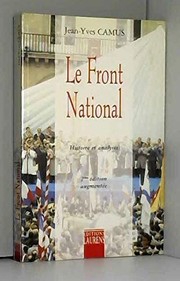 Cover of: Le Front National by Jean-Yves Camus