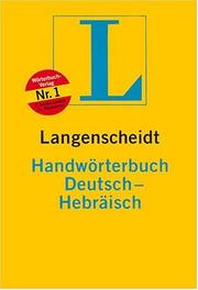 Cover of: Langenscheidts Handwoerterbuch, Deutsch-Hebraeisch