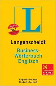 Cover of: Langenscheidt Business- Wörterbuch Englisch. Englisch- Deutsch / Deutsch- Englisch.