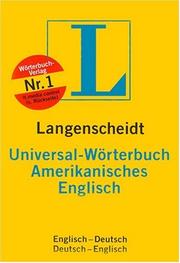 Cover of: Langenscheidt's Amerikanisches-Englisch Worterbuch