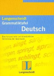 Cover of: Langenscheidts Grammatiktafel