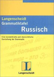 Cover of: Langenscheidts Grammatiktafeln, Russisch