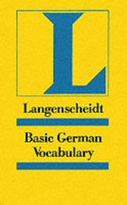 Cover of: Basic German Vocabulary (Langenscheidt Reference) by Bock, Heiko, Bock, Heiko