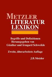 Cover of: Metzler Literatur Lexikon. Begriffe und Definitionen.