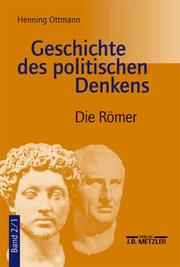Cover of: Geschichte des politischen Denkens. Die Roemer und das Mittelalter.