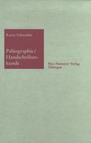 Cover of: Paläographie und Handschriftenkunde für Germanisten: eine Einführung