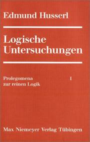 Cover of: Ideen zu einer reinen Phänomenologie und phänomenologischen Philosophie. Allgemeine Einführung in die reine Phänomenologie.