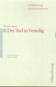 Cover of: Thomas Mann, Der Tod in Venedig: Interpretation