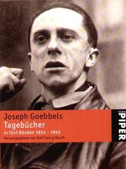 Cover of: Tagebücher 1924 - 1945.