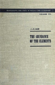 Cover of: The abundance of the elements.