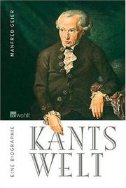 Cover of: Kants Welt. by Manfred Geier