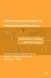 Cover of: Contemporary Issues in International Business: Institutions, Strategy and Performance