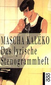 Cover of: Das lyrische Stenogrammheft: Kleines Lesebuch für Grosse