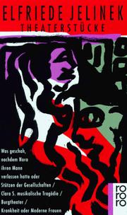 Cover of: Clara's Musikalische Tragodie by Elfreide Jelinek