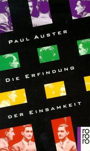 Cover of: Die Erfindung der Einsamkeit.