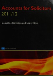 Accounts for Solicitors by Kempton, Jacqueline and King, Lesley