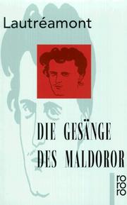 Cover of: Die Gesänge des Maldoror.