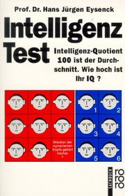 Cover of: Intelligenz- Test. by Hans Jurgen Eysenck, Gerd. Stöhr