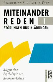 Cover of: Störungen und Klärungen by Friedemann Schulz von Thun
