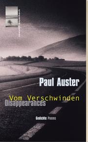 Cover of: Vom Verschwinden